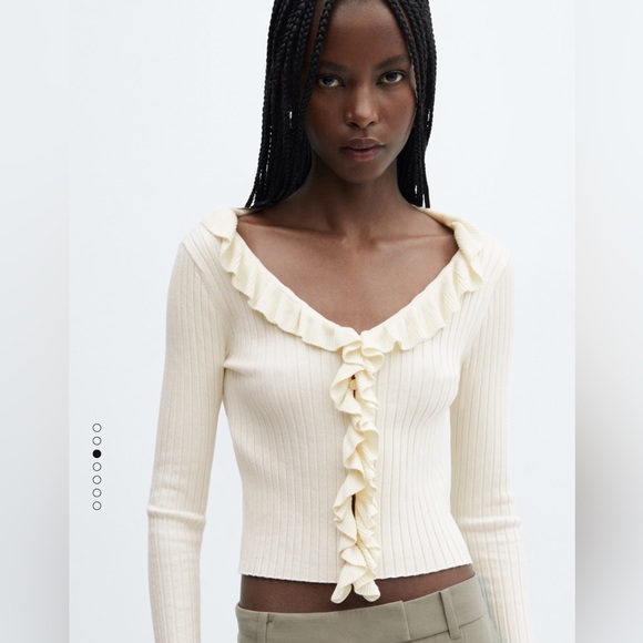 Mango Ruffle Knit Cardigan - Picture 3 of 3
